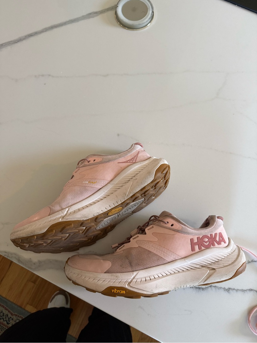 HOKA transport pink running shoes - Lightweight Cushioning